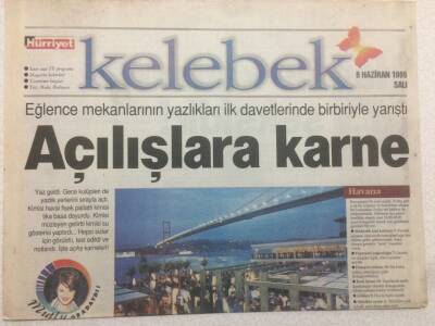 Hürriyet Gazetesi Kelebek Eki 8 Haziran 1999 - Açılışlara Karne GZ47898 - 1