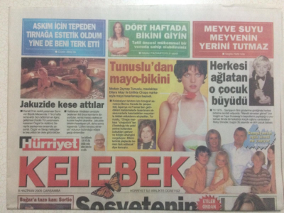 Hürriyet Gazetesi Kelebek Eki 8 Haziran 2005 - Sezen Aksu Sanat Hayatının 30uncu Yılında GZ27156 - 1
