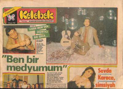 Hürriyet Gazetesi Kelebek Eki 8 Kasım 1982 - Sevda Karaca , Simsiyah - İlhan İremden Şaşırtıcı Bir İddia... GZ90679 - 1