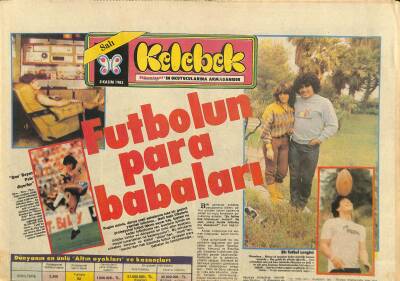 Hürriyet Gazetesi Kelebek Eki 8 Kasım 1983 - Futbolun Para Babaları - Maradona - Zico - Rummenigge GZ114838 - 1