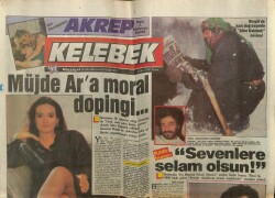 Hürriyet Gazetesi Kelebek Eki 8 Mart 1987 - Kadir İnanır Sevenlere Selam Olsun, Müjde Ara Moral Dopingi GZ61943 - 1