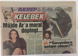 Hürriyet Gazetesi Kelebek Eki 8 Mart 1987- Sinemada Altın Kelebek Ödüllerinde En Başarılı Erkek Oyuncu Kadir İnanır, En Başarılı Kadın Oyuncu Müjde Ar GZ16821 - 2