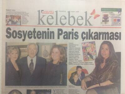 Hürriyet Gazetesi Kelebek Eki 8 Mart 1999 - Sosyetenin Paris Çıkarması GZ32850 - 1