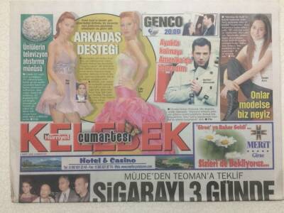 Hürriyet Gazetesi Kelebek Eki 8 Mart 2008 - Müjde Ardan Teomana Teklif GZ47056 - 1