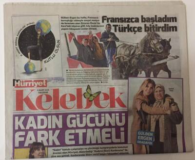 Hürriyet Gazetesi Kelebek Eki 8 Mart 2018 - Kadın Gücünü Fark Etmeli Neslihan Tay GZ25156 - 1