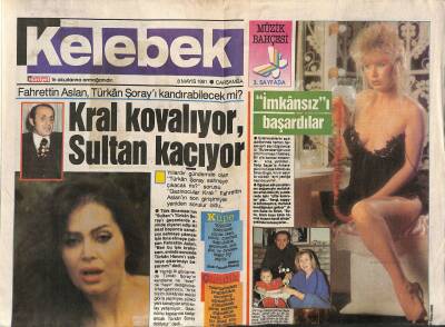 Hürriyet Gazetesi Kelebek Eki 8 Mayıs 1991 - Fahrettin Aslan , Türkân Şorayı Kandırabilecek Mi ? GZ122906 - 1