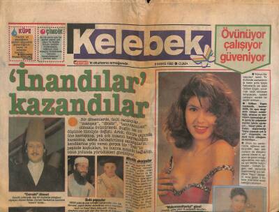 Hürriyet Gazetesi Kelebek Eki 8 Mayıs 1992 - Mükemmeliyetçi Gülben Ergen GZ63918 - 2