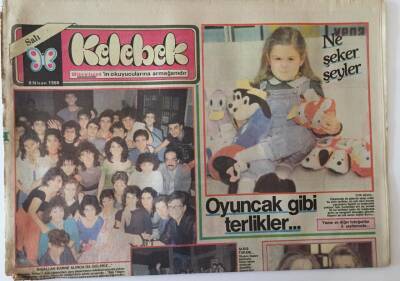 Hürriyet Gazetesi Kelebek Eki 8 Nisan 1986 - Hülya Sözer Londrada Şakıdı GZ26694 - 1