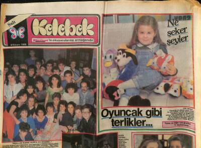 Hürriyet Gazetesi Kelebek Eki 8 Nisan 1986 - Hülya Sözer Londrada Şakıdı - Serpil Barlasın Koleksiyonu GZ94111 - 1