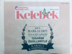 Hürriyet Gazetesi Kelebek Eki 8 Nisan 2017 - Tülin Şahin Dubaide,Mehmet Özer Sunsette GZ43423 - 1