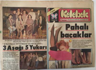 Hürriyet Gazetesi Kelebek Eki 8 Şubat 1985 - Ali Poyrazoğlu Ve Arkadaşlarının Büyüklere Masallar Adlı Kabare Şovda , Beş Yıl Önce On Yıl Sonra Topluluğuda Yer Alıyor GZ16998 - 1