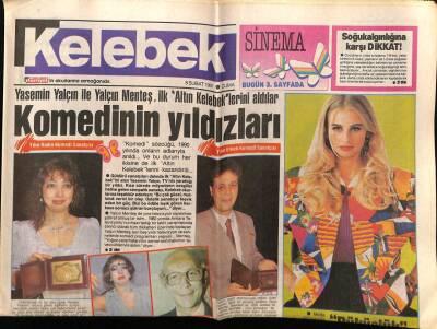 Hürriyet Gazetesi Kelebek Eki 8 Şubat 1991 - Yasemin Yalçın,Yalçın Menteş İlk Kelebeklerini Aldılar GZ75789 - 1