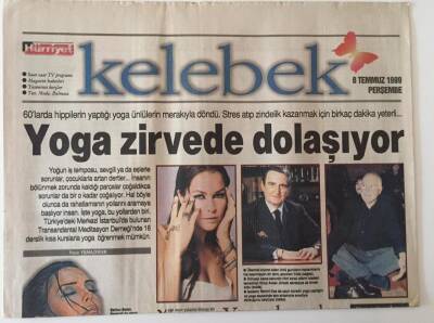 Hürriyet Gazetesi Kelebek Eki 8 Temmuz 1999 - Yoga Zirvede Dolaşıyor GZ18471 - 1