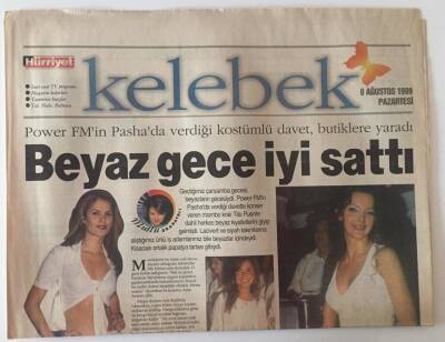 Hürriyet Gazetesi Kelebek Eki 9 Ağustos 1999 - Beyaz Gece İyi Sattı GZ22483 - 1