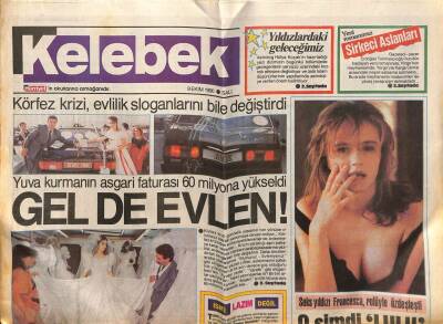 Hürriyet Gazetesi Kelebek Eki 9 Ekim 1990 - Hulusi Kentmen, Elveda Yeşilçam GZ75716 - 1
