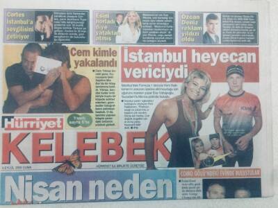 Hürriyet Gazetesi Kelebek Eki - 9 Eylül 2005 - Cem Yılmaz Kimle Yakalandı GZ46698 - 1