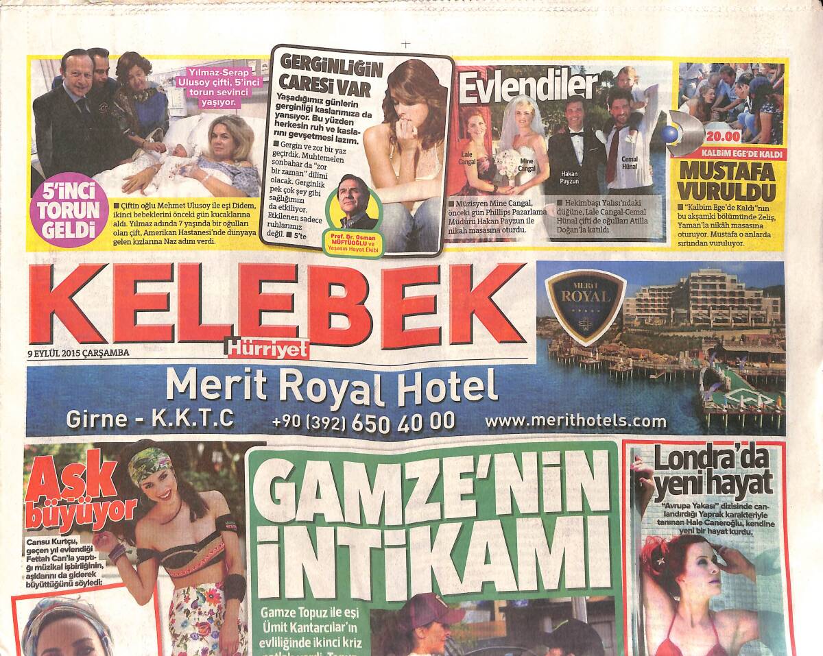 Hürriyet Gazetesi Kelebek Eki 9 Eylül 2015 - Hamit Altıntop: Değnek Bana Göre Değil - Beyonce Söyledi Jay Z Coştu GZ154803 - 1