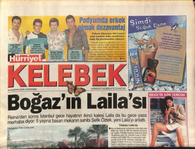 Hürriyet Gazetesi Kelebek Eki 9 Haziran 2004 - Okan Bayülgenin Son Tercihi, Boğazın Lailası GZ97366 - 1