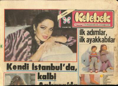 Hürriyet Gazetesi Kelebek Eki 9 Kasım 1984 - Constancein Tahtına Göz Diken Güzel GZ114390 - 1