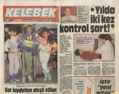 Hürriyet Gazetesi Kelebek Eki 9 Kasım 1988 - Zirve Yolundaki Kadın Asker GZ82794 - 1