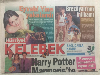 Hürriyet Gazetesi Kelebek Eki 9 Kasım 2005 - Harry Potter Marmariste Boğulacaktı GZ27168 - 1