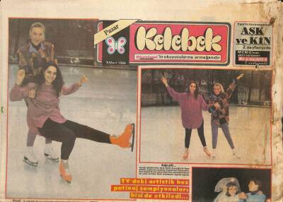 Hürriyet Gazetesi Kelebek Eki 9 Mart 1986 - Neşe Erberk, Fikret Hakan Foto Roman, Fatoş Çizgi Roman GZ91835 - 1