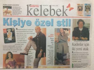 Hürriyet Gazetesi Kelebek Eki 9 Mart 1998 - Kişiye Özel Stil GZ34212 - 1