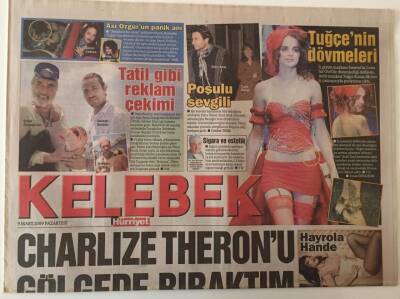 Hürriyet Gazetesi Kelebek Eki 9 Mart 2009 - Songül Öden Kahire Film Festivalinde Charlize Theronu Bile Gölgede Bıraktım GZ28550 - 1