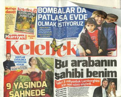 Hürriyet Gazetesi Kelebek Eki 9 Mart 2016 - Sabri Sarıoğlu 3 Milyonluk Lamborghini İçin Son Sözü Söyledi GZ100580 - 2