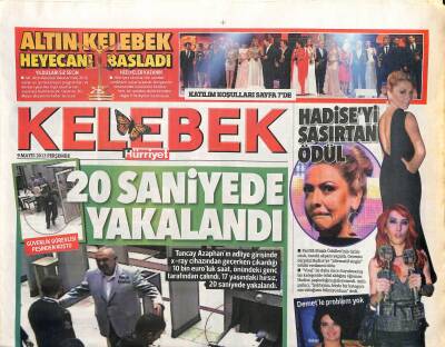 Hürriyet Gazetesi Kelebek Eki 9 Mayıs 2013 - Hadiseyi Şaşırtan Ödül GZ116002 - 1