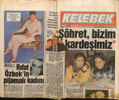 Hürriyet Gazetesi Kelebek Eki 9 Nisan 1989 - Rıfat Özbekin Pijamalı Kadını GZ61921 - 1
