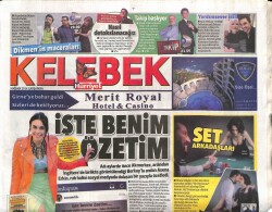 Hürriyet Gazetesi Kelebek Eki 9 Nisan 2014 - 4 Yıllık Mutluluk Wesley Sneijder - Yolanthe Cabau GZ100299 - 2