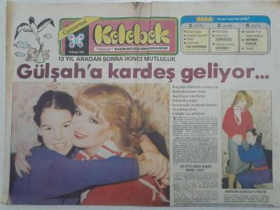 Hürriyet Gazetesi Kelebek Eki - 9 Ocak 1982 - Hülya Koçyiğit İkinci Defa Hamile GZ112676 - 1