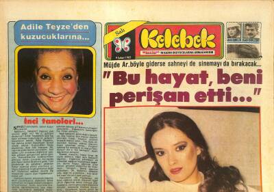Hürriyet Gazetesi Kelebek Eki 9 Şubat 1982 - Müjde Ar , Böyle Giderse Sahneyi de Sinemayı da Bırakacak... - Prenses Margaretin Kızı Sarah , Cin Gibi GZ126957 - 1