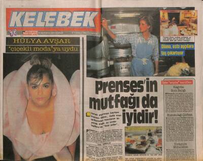 Hürriyet Gazetesi Kelebek Eki 9 Temmuz 1988 - Hülya Avşar Çiçekli Modaya Uydu GZ93862 - 1