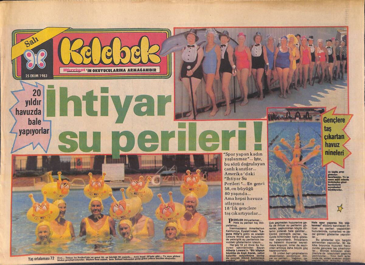 Hürriyet Gazetesi Kelebek Eki Eki 25 Ekim 1983 - Ajda Pekkan Fotoroman - Prens William İçin Kraliçenin Tekerlekli Sarayına Bir Vagon Daha Eklendi GZ156195 - 1