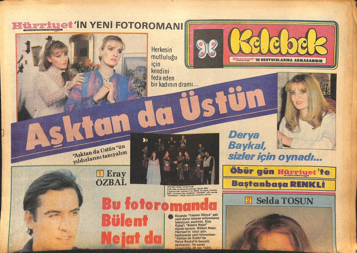Hürriyet Gazetesi Kelebek Eki - Esin Afşar'dan Arabeske İnat Resitali - Derya Baykal Sizler İçin Oynadı GZ147392 - 1