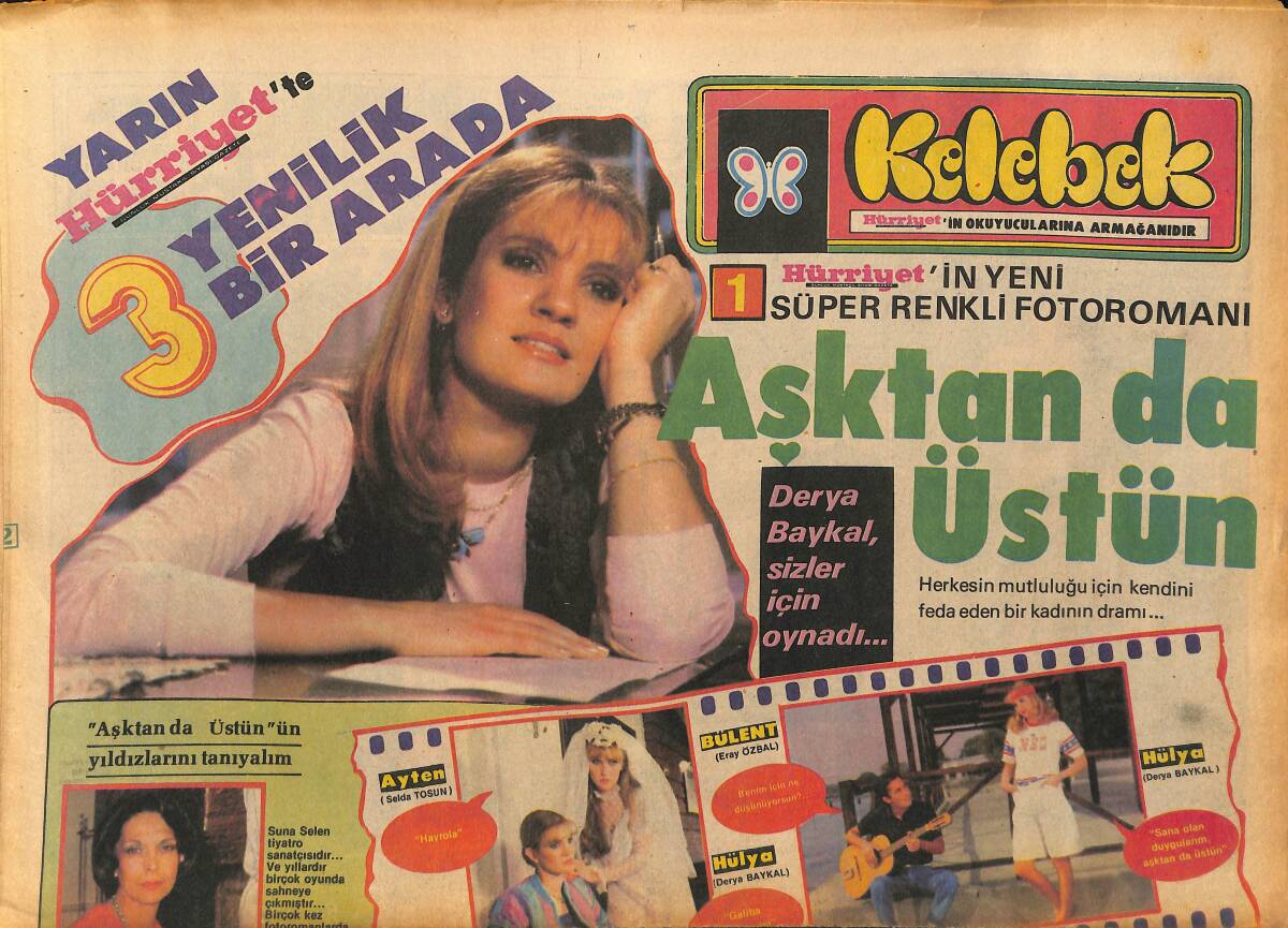 Hürriyet Gazetesi Kelebek Eki - John Lennon'u Karısı Yaşatıyor - Yaşlı Gözler, Adile Naşit Fotoroman GZ147393 - 1