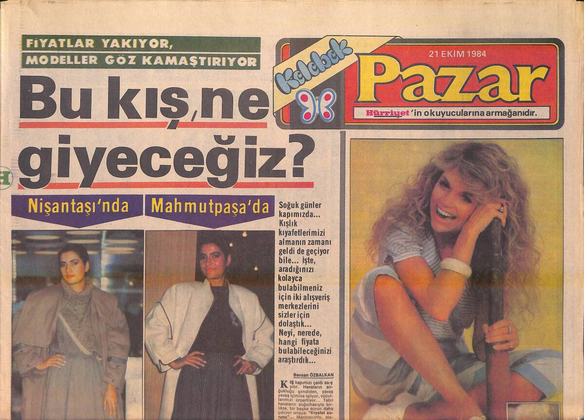 Hürriyet Gazetesi Kelebek Pazar Eki 21 Ekim 1984 - Dyan Cannon'ın Beklenmeyen İtirafı: Rol Yapmadım Hayatımı Oynadım GZ156317 - 1