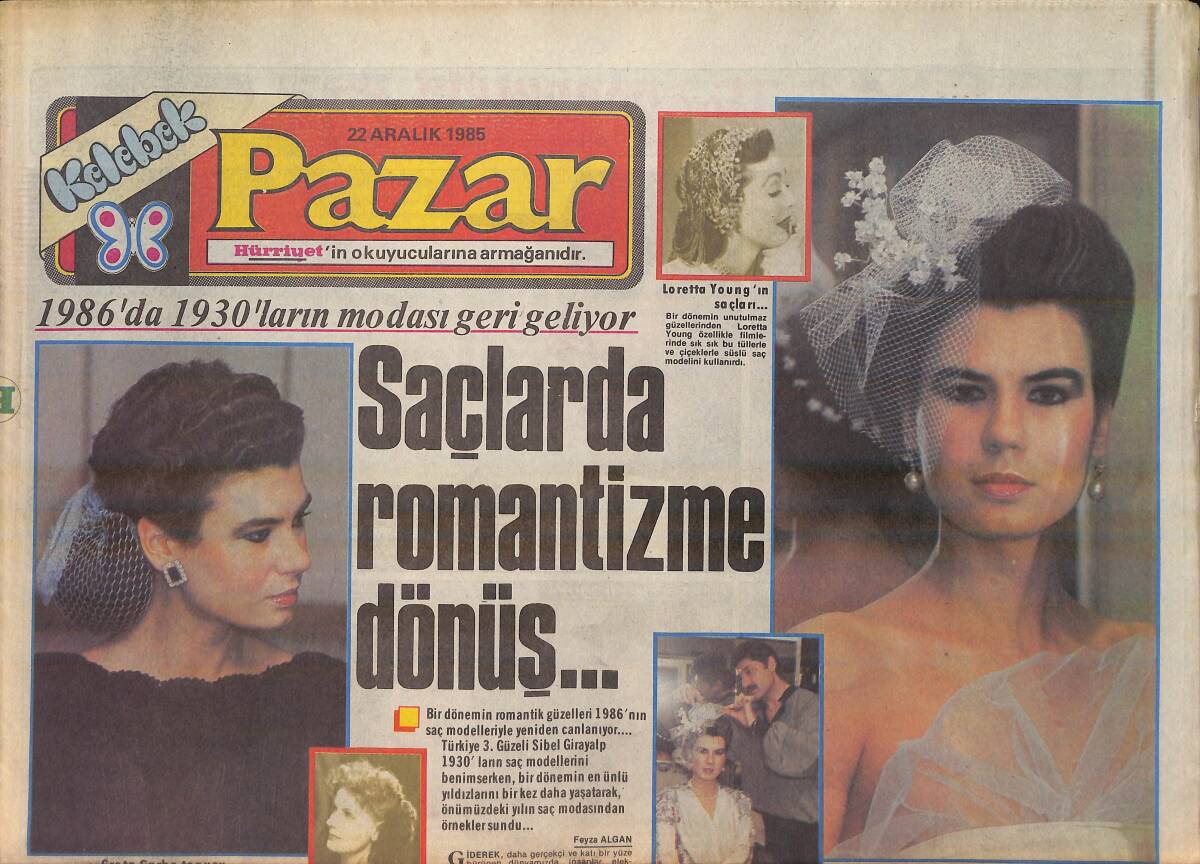 Hürriyet Gazetesi Kelebek Pazar Eki 22 Aralık 1985 - Saçlarda Romantizme Dönüş - İflasın Eşiğindeki Romanya GZ156212 - 1