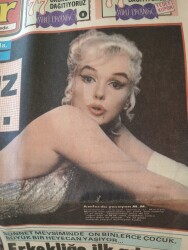 Hürriyet Gazetesi Kelebek Pazar Eki 5 Ağustos 1984 - Ölümsüz Sarışın Marilyn Monroe - Müjdat Gezen Perran Kutman Fotoroman GZ145844 - 2
