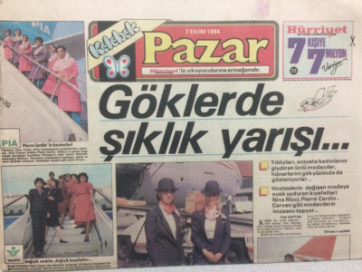Hürriyet Gazetesi Kelebek Pazar Eki 7 Ekim 1984 - Göklerde Şıklık Yarışı, Paha Biçilemez Külüstürler GZ27468 - 1