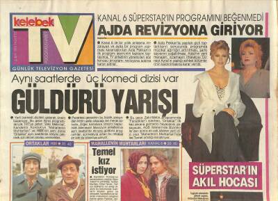 Hürriyet Gazetesi Kelebek TV Eki 1 Şubat 1993 - Ajda Pekkanın Akıl Hocası - Mumcunun Anısına GZ126260 - 1