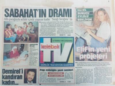 Hürriyet Gazetesi Kelebek Tv Eki 14 Temmuz 1993 - Ali Poyrazoğlu Kılıktan Kılığa GZ40453 - 1