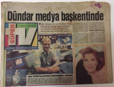 Hürriyet Gazetesi Kelebek TV Eki 17 Temmuz 1993 - Uğur Dündar Medya Başkentinde GZ25150 - 1