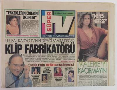 Hürriyet Gazetesi Kelebek TV Eki 21 Ağustos 1993 - Ulusal Radyo Tvnin Direği Samim Değer , Klip Fabrikatörü GZ18396 - 1
