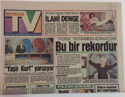 Hürriyet Gazetesi Kelebek TV Eki 27 Aralık 1992 - Pazarlık Programında 42 Sanatçı Var GZ18399 - 1