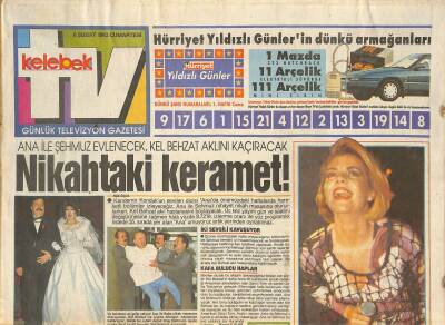 Hürriyet Gazetesi Kelebek TV Eki 6 Şubat 1993 - Arabesk Prensi Emrah GZ126261 - 1