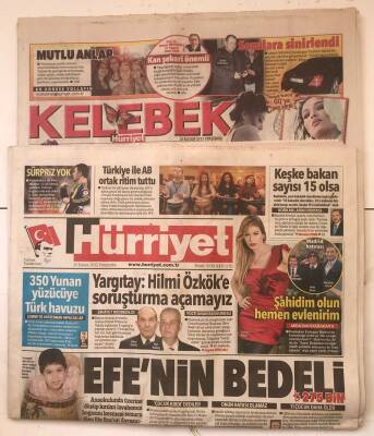 Hürriyet Gazetesi Kelebek Ve Pazar Eki İle 29 Kasım 2012 - Yılbaşı Sırrı Orpheus Mozaiği GZ7271 - 2