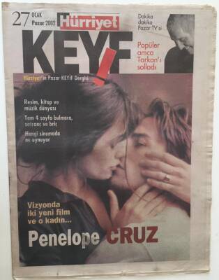 Hürriyet Gazetesi Keyif Eki -27 Ocak 2002 - Vizyonda İki Yeni Film Ve O Kadın Penelope Cruz - GZ43549 - 1